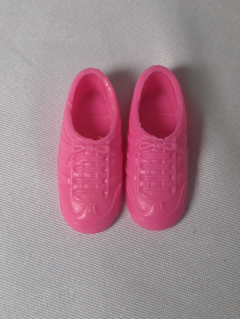 Barbie Skipper Doll Shoes Pink Athletic Tennis Flat Foot Sneakers‎ Faux Laces